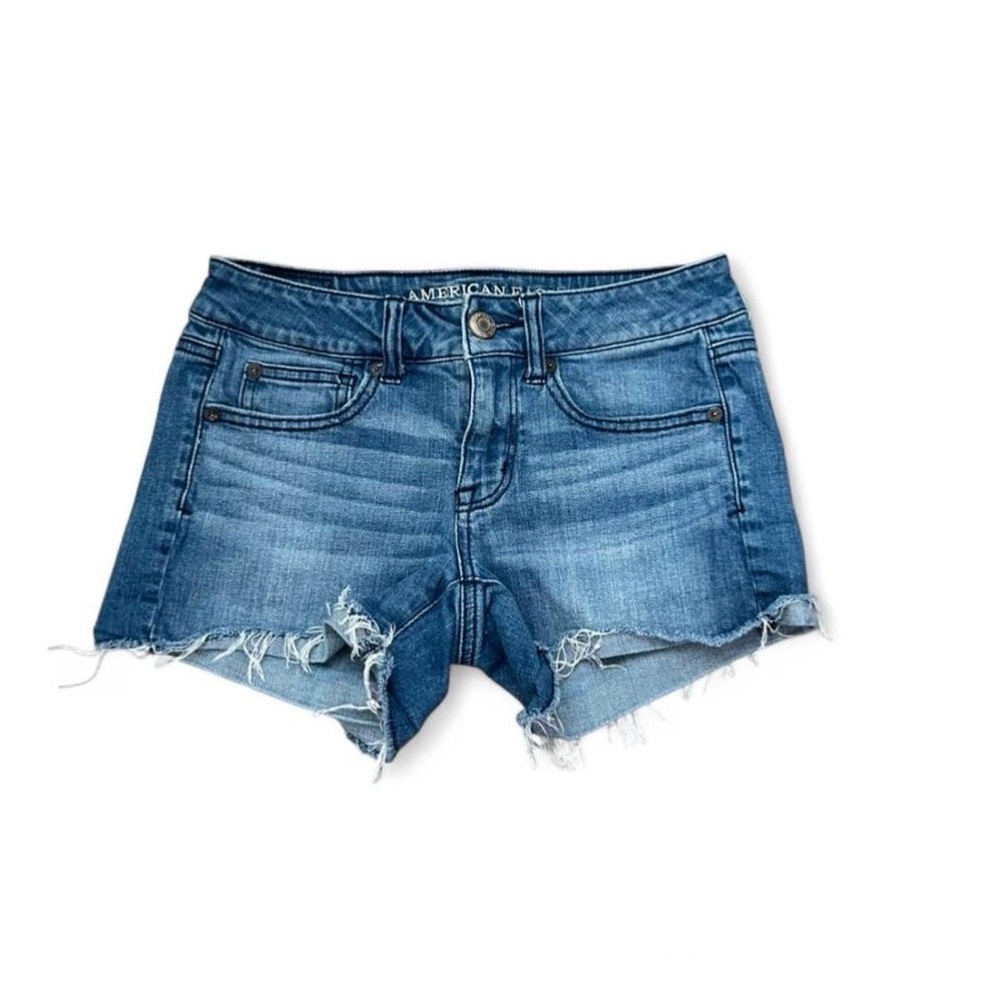 American Eagle Outfitters Distressed Blue Jean Shorts